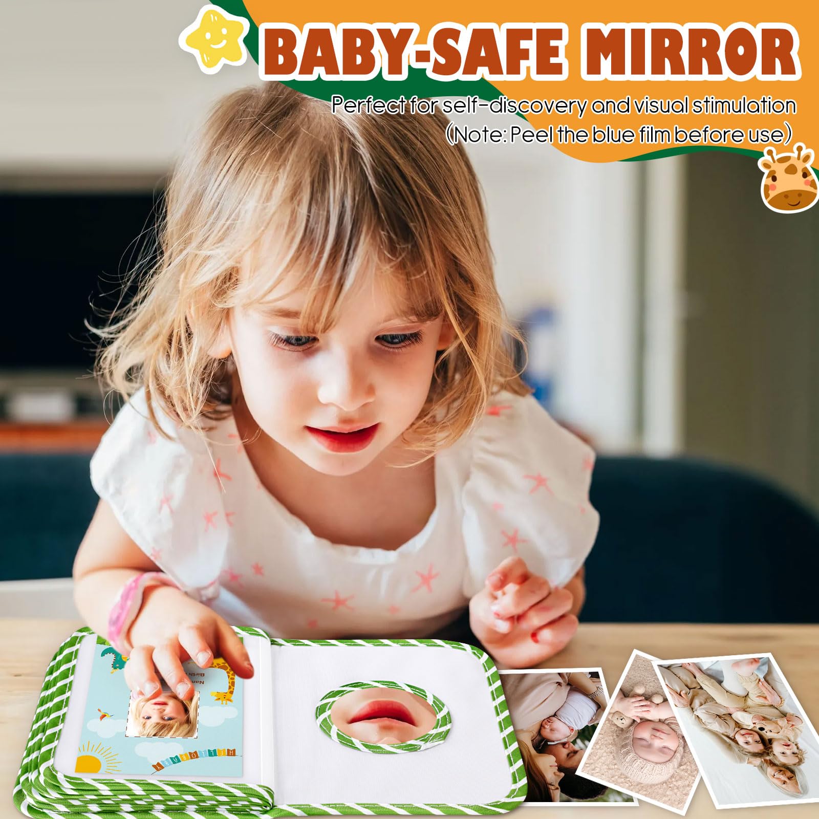 Lanpn plastic hook attaches securely to strollers or cribs for on-the-go memories.