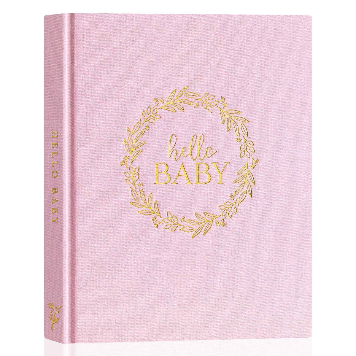 Lanpn Hello Baby Memory Book pink cover – a premium keepsake for cherished monthly updates.