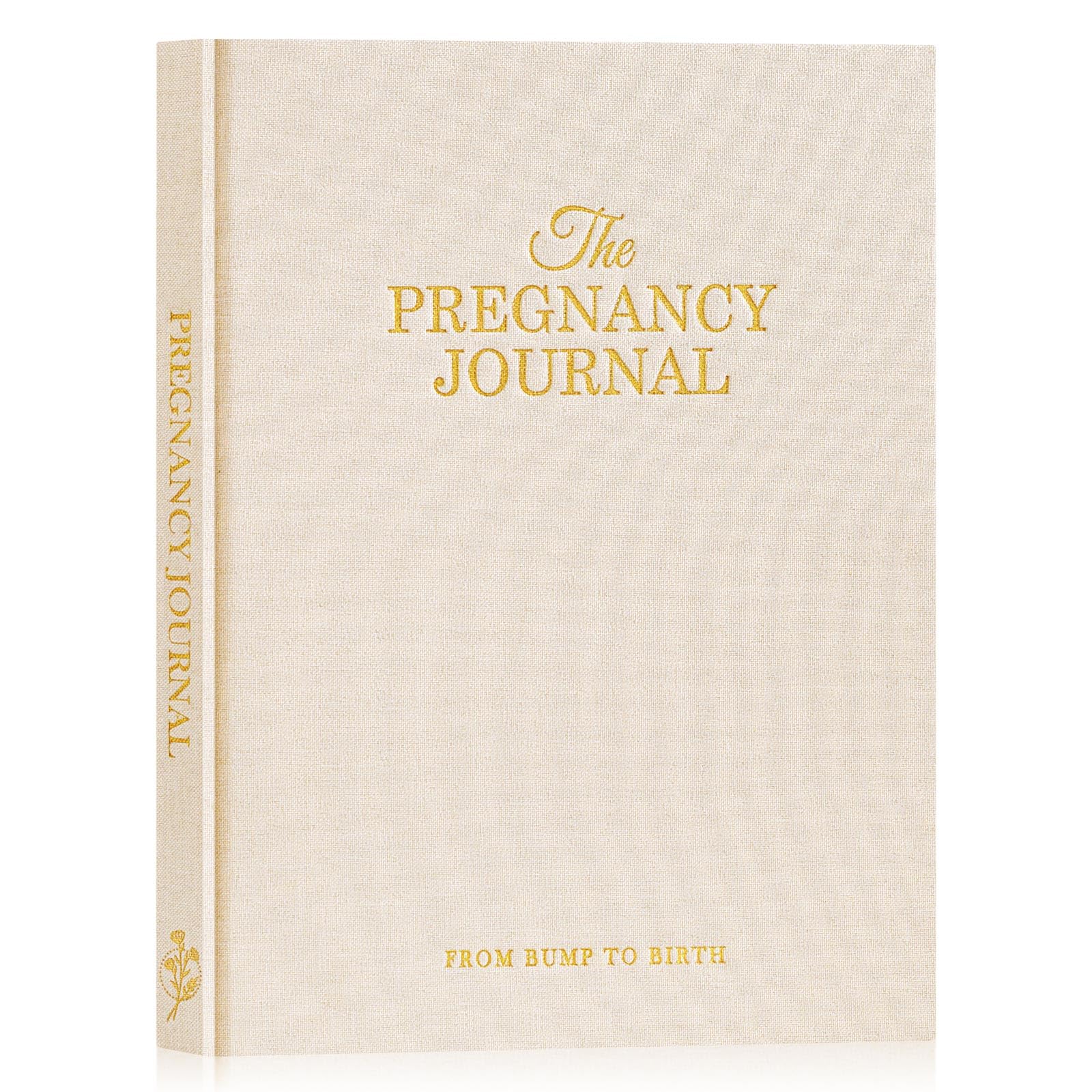 Lanpn pregnancy journal cover in linen texture for durable keepsake