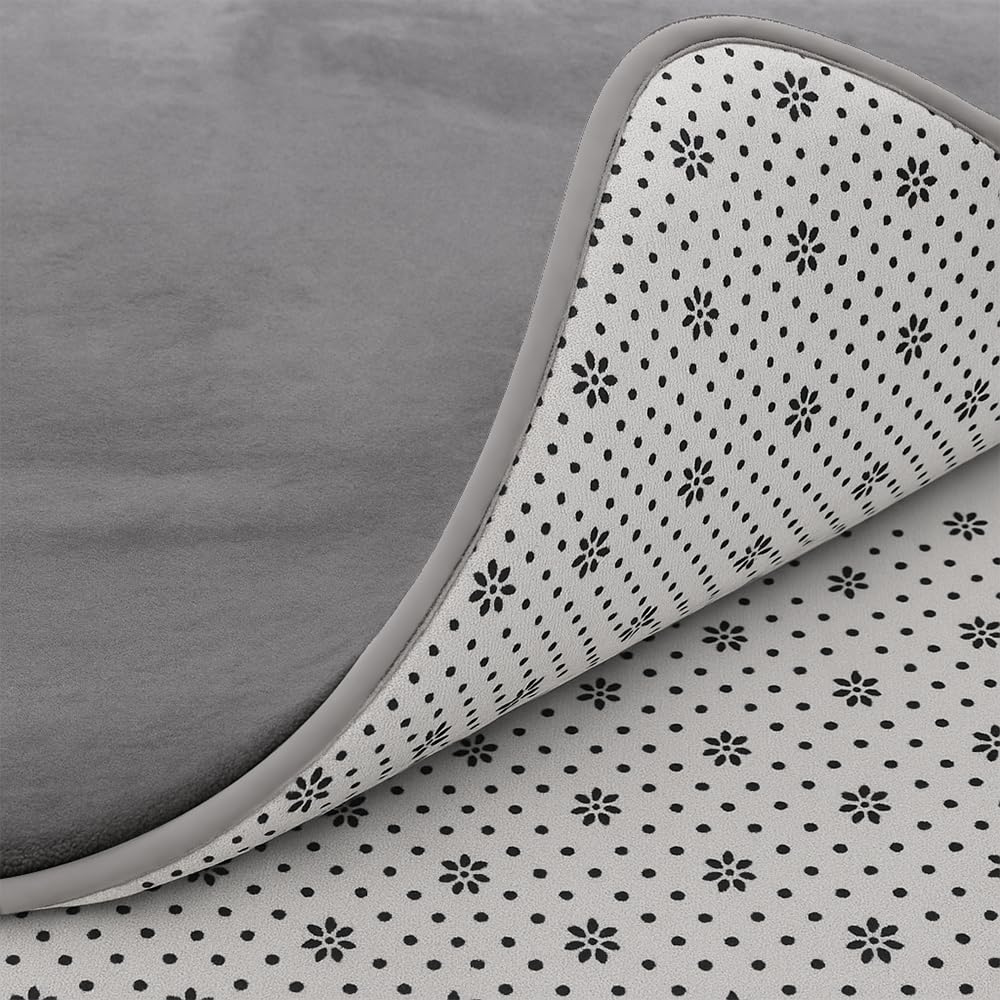 Lansber baby play mat non-slip backing for stable play on hardwood floors