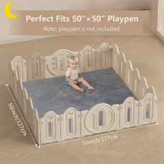 Lansber play mat features non-slip bottom for stable play
