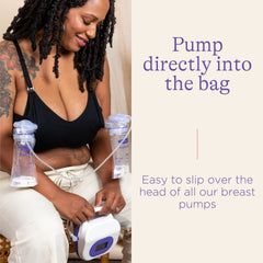 Lansinoh bag shows tamper-evident seal for added safety.