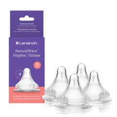 Lansinoh NaturalWave nipple wide-base texture promotes secure latch during feeding.