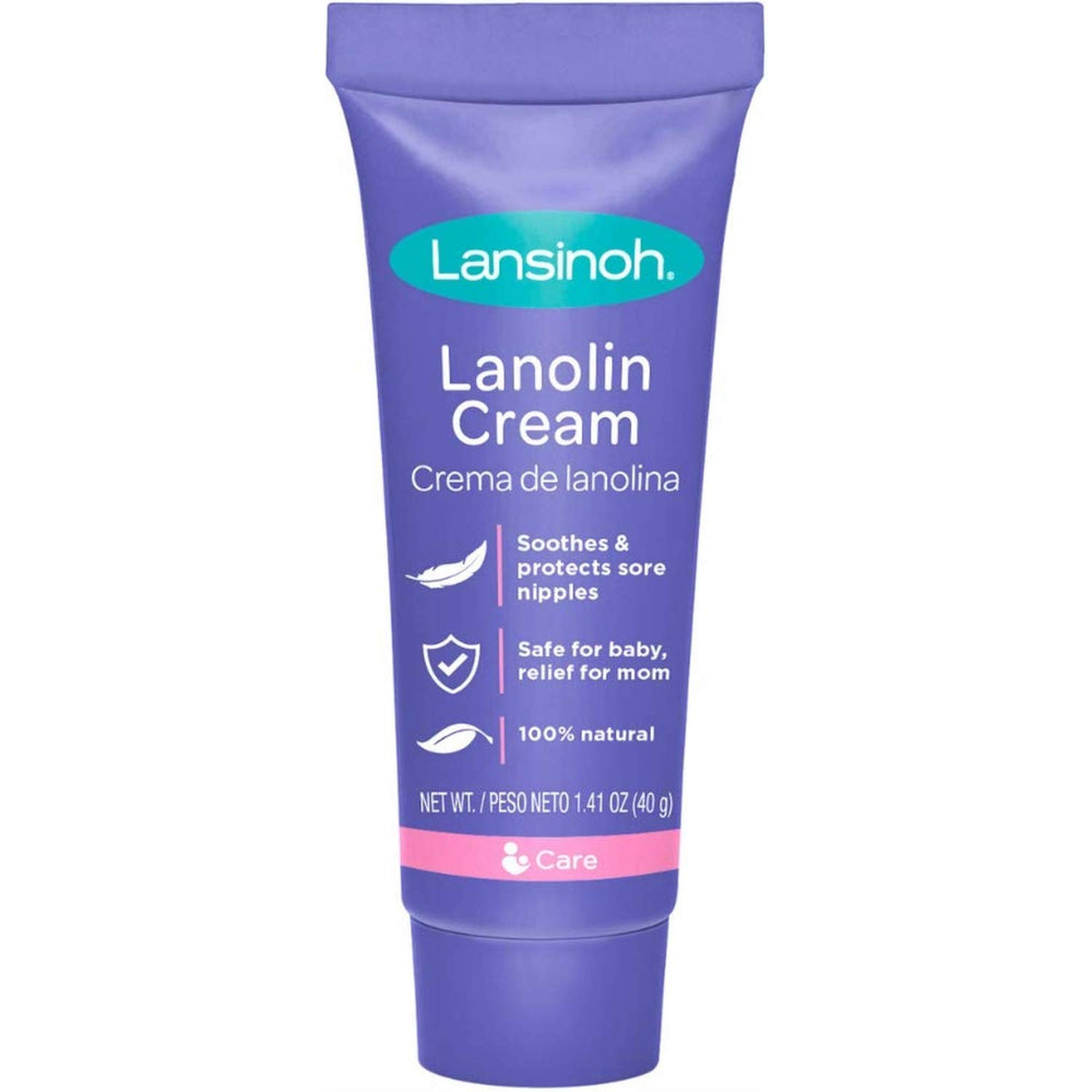 Lansinoh Nipple Cream close-up texture reveals rich lanolin for skin protection.