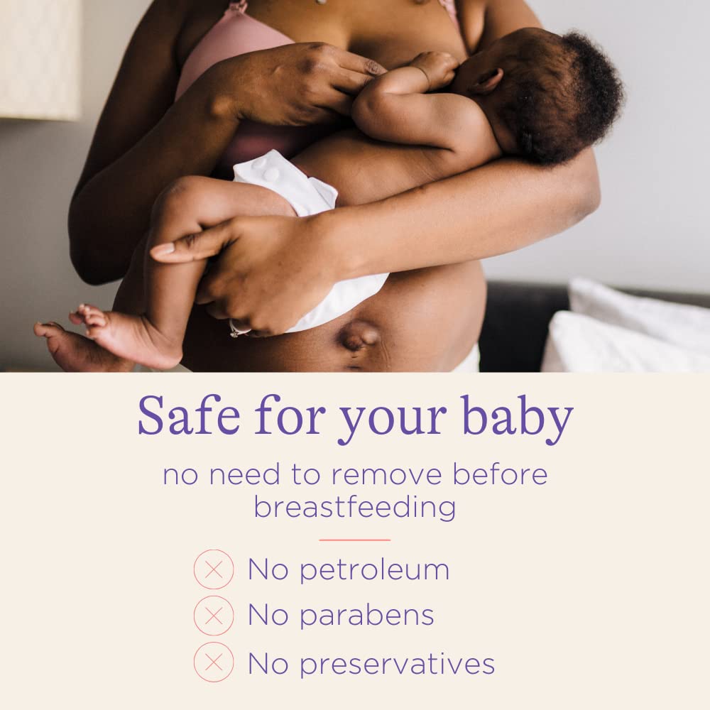 Lansinoh Organic Nipple Balm ingredients panel highlights plant-based formula