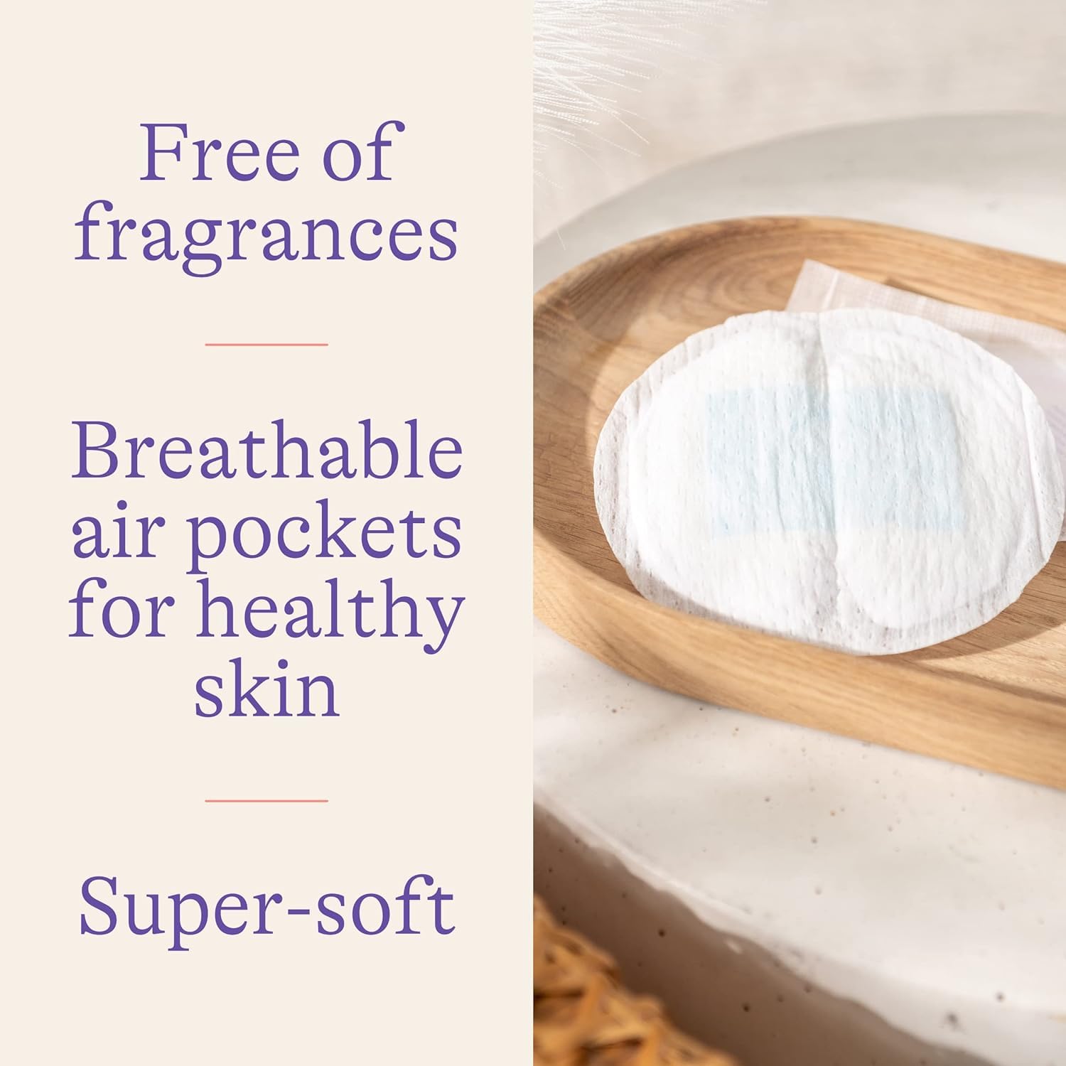 Lansinoh Stay Dry pads individually wrapped for hygienic use on the go.