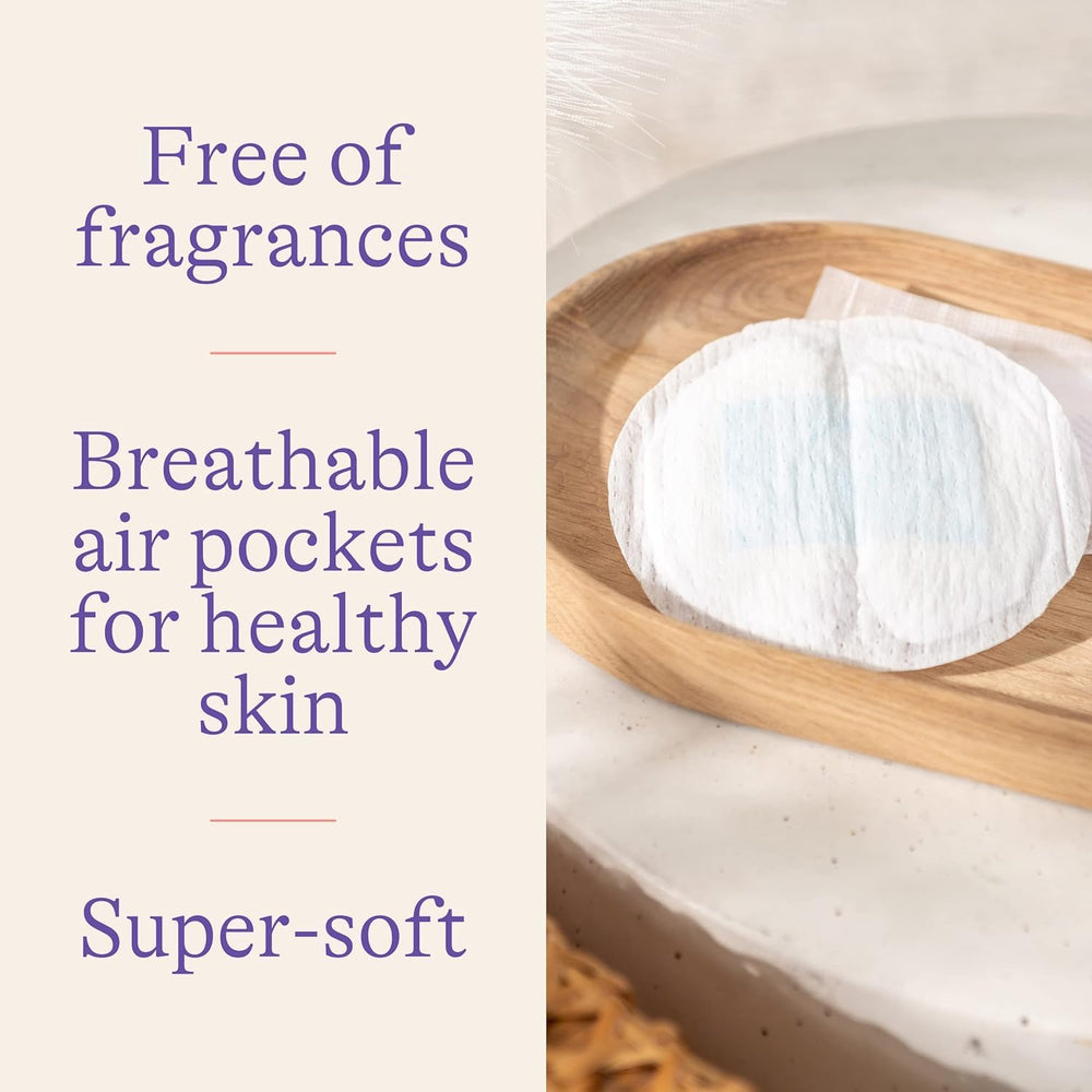 Lansinoh Stay Dry pads individually wrapped for hygienic use on the go.