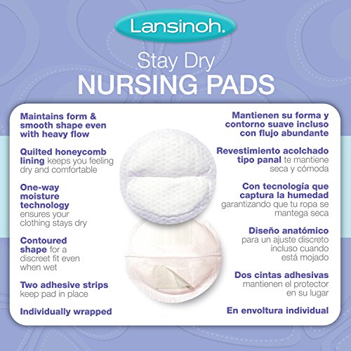 Lansinoh Stay Dry pad ideal for medium-flow days and daily use.