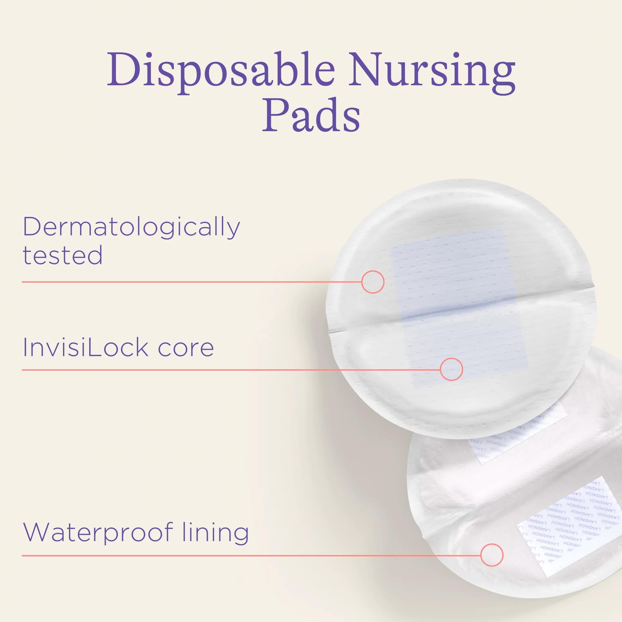 Lansinoh Stay Dry soft breathable material providing gentle skin contact.