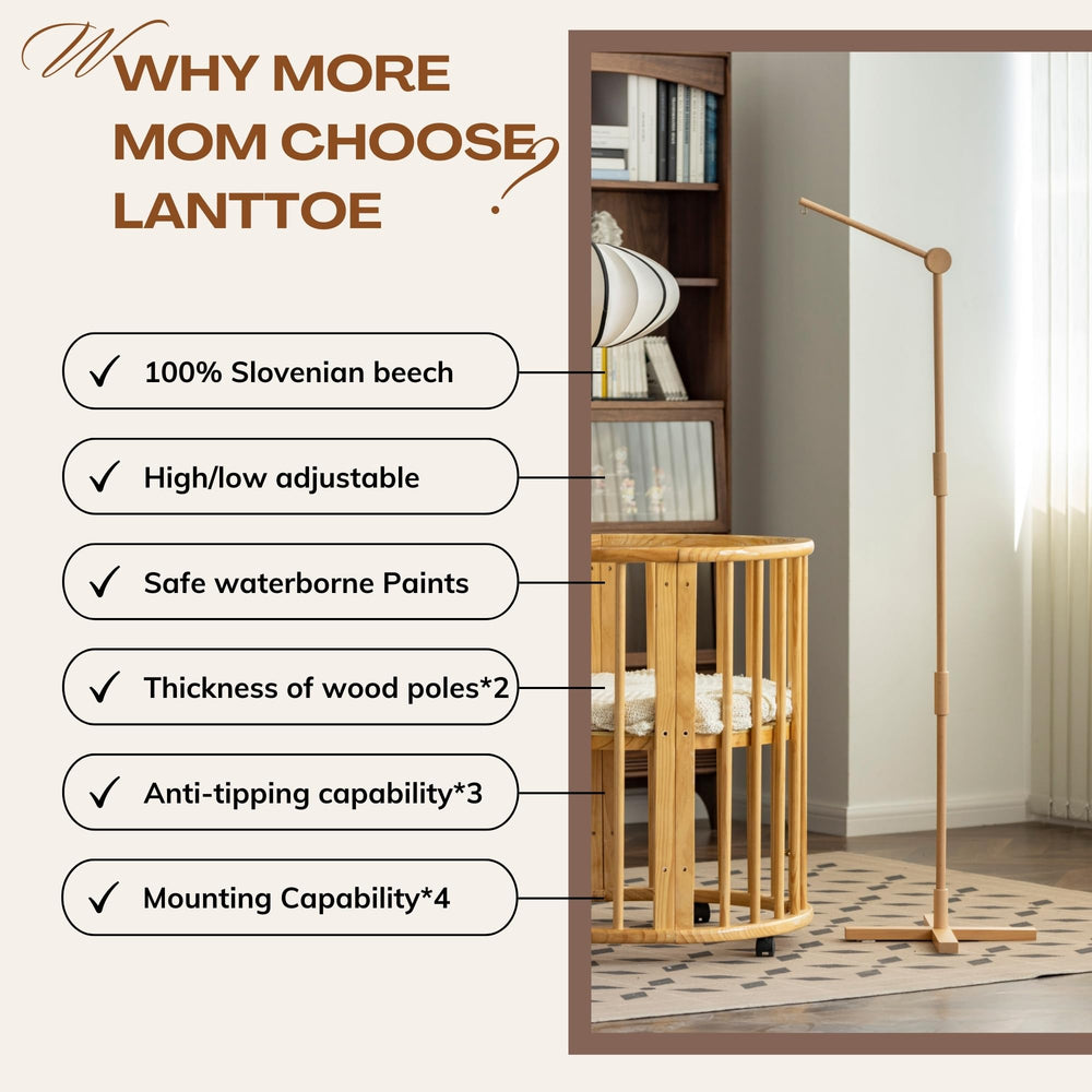 Lanttoe anti-toppling attachment keeps baby gear secure and stability-focused during use.