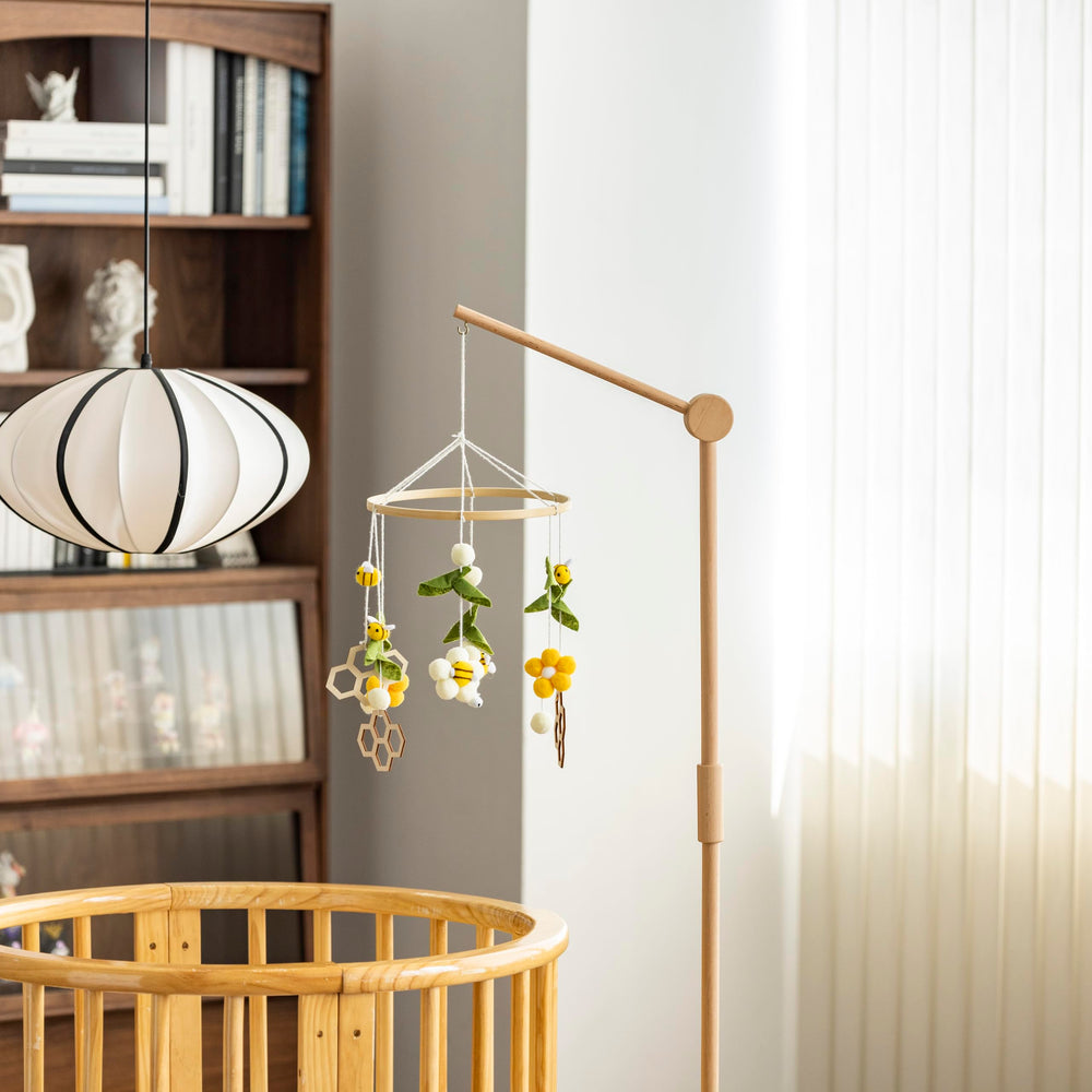 Lanttoe boho nursery decor idea adds stylish, flexible space for play or nap.