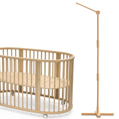 Lanttoe crib mobile arm floorstanding 61in height enables flexible nursery setup and easy room placement.