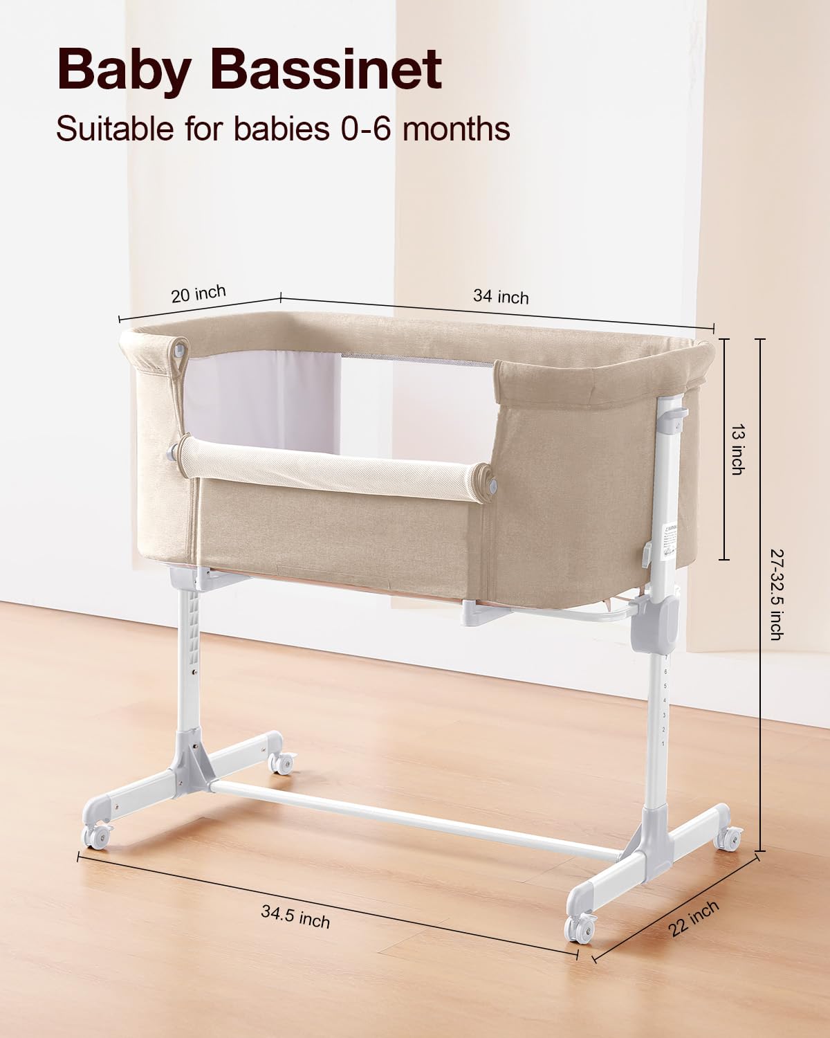 Larex Baby Bassinet soft mattress supports cozy, comfortable baby sleep.