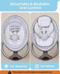 Larex baby swing 5-point harness emphasizes safety and secure positioning