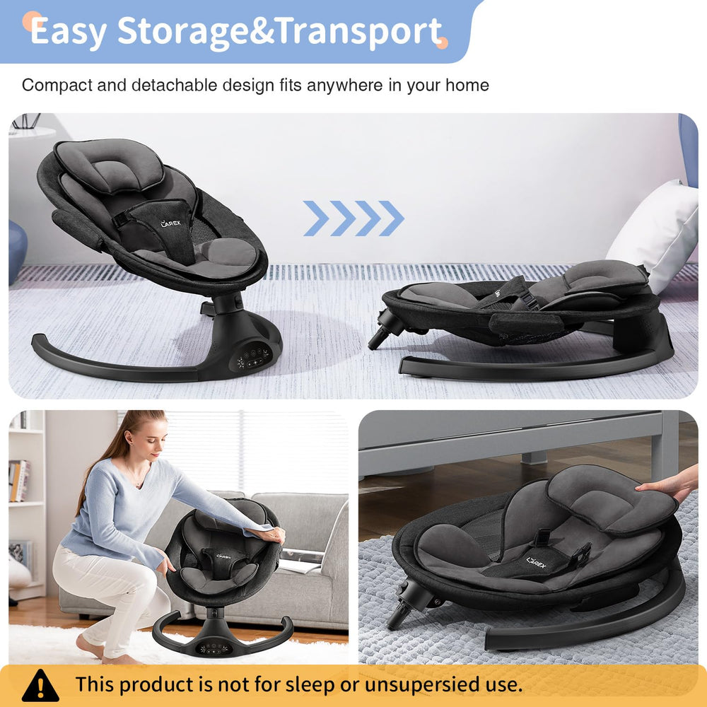 LAREX Baby Swing compact design for easy storage.