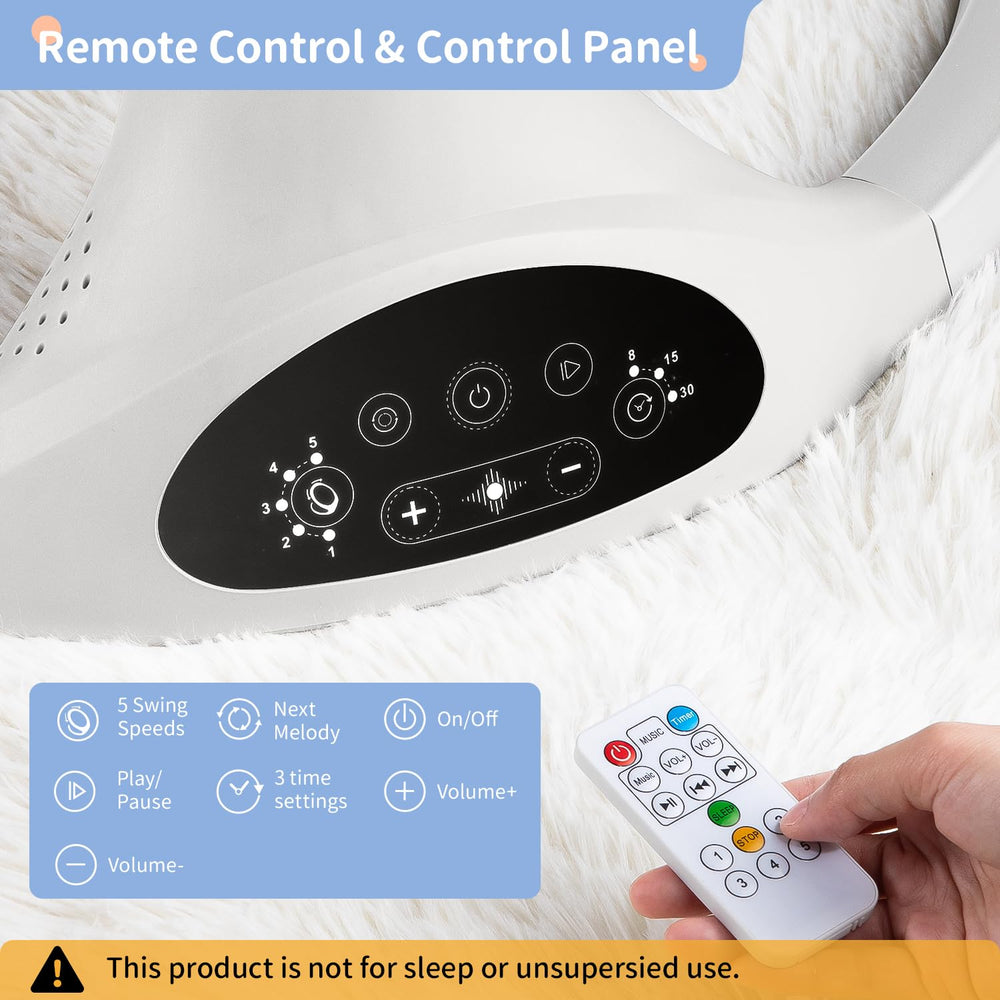 Larex control panel and remote, easy two-way operation for on-the-go parents.