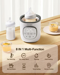 LAREX bottle warmer digital display highlights precise temperature and timer controls