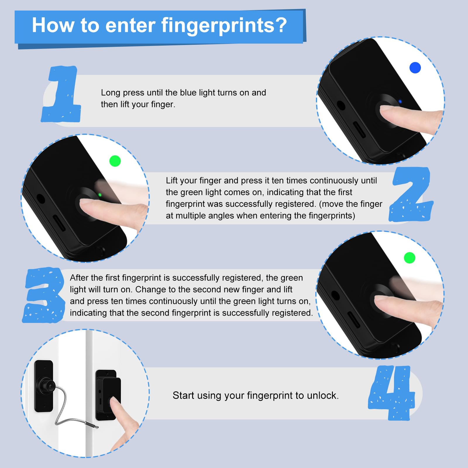 Larimuer Fingerprint Lock anti-tamper design emphasizes safety around curious children