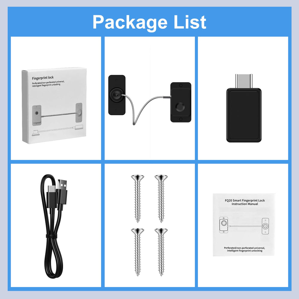 Larimuer Fingerprint Lock multi-surface compatibility works on cabinets, refrigerators, and more