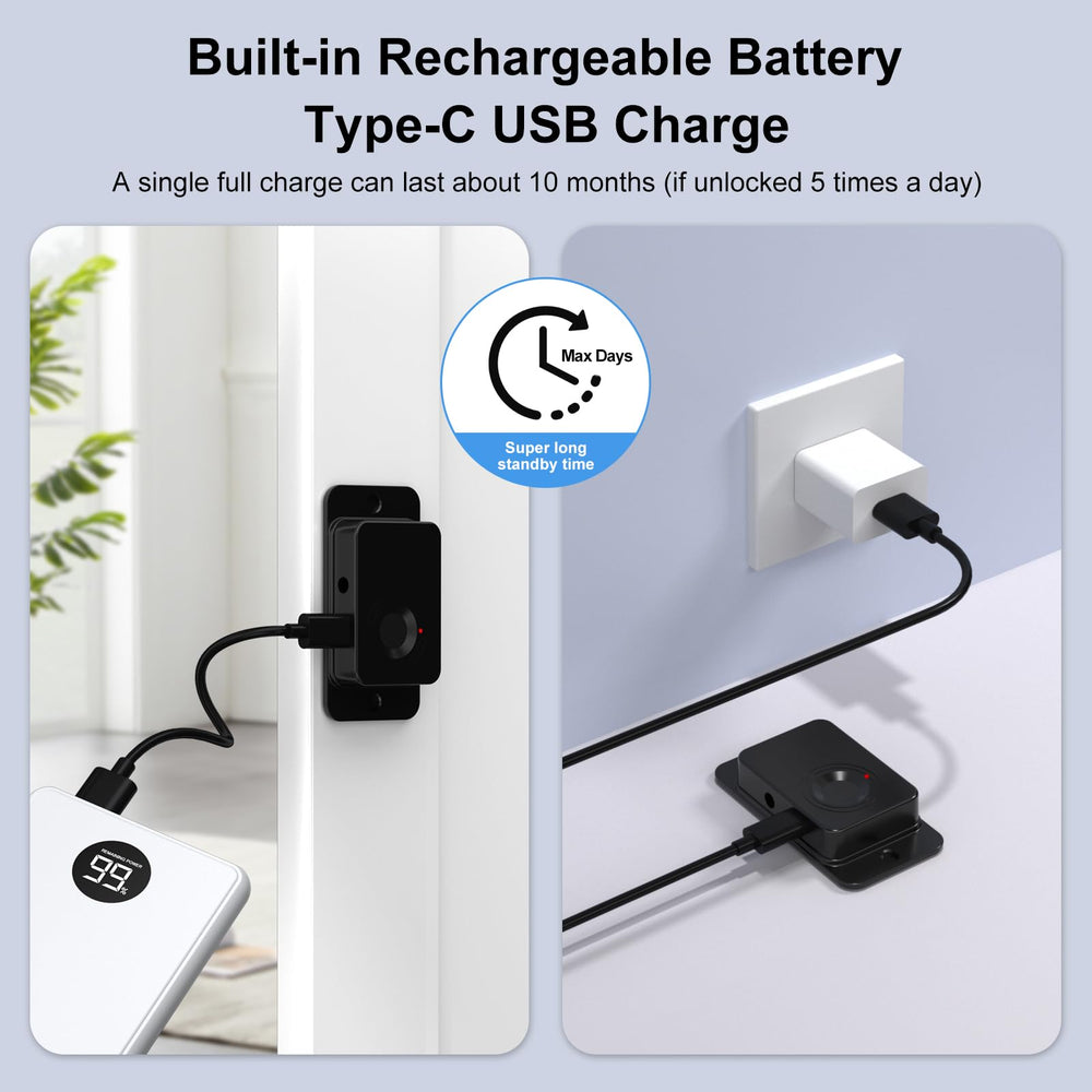Larimuer Fingerprint Lock emergency USB key provides backup access when needed