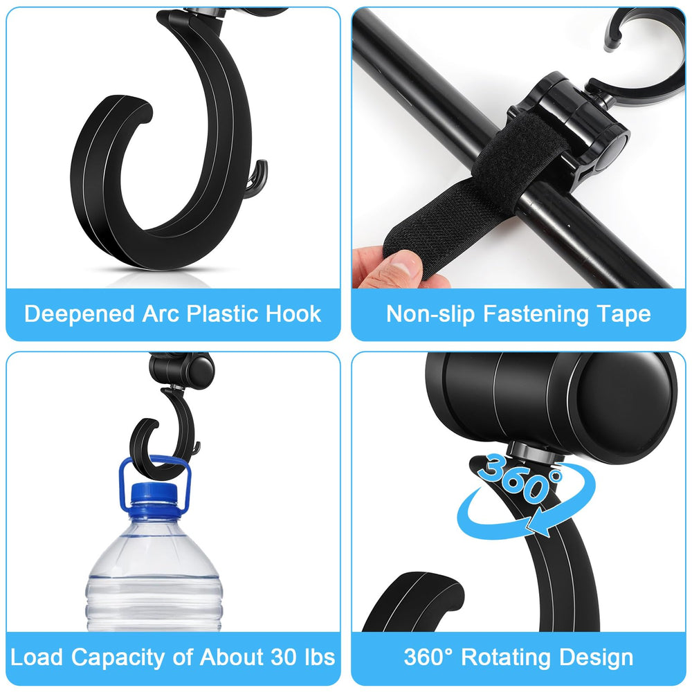 Larrel diaper bag hanger offering compact organization on the go.