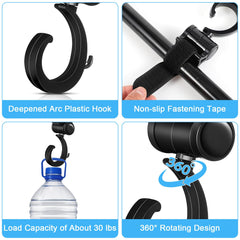 Larrel diaper bag hanger offering compact organization on the go.