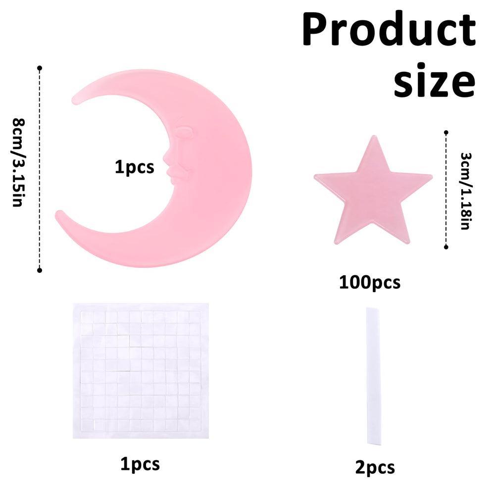 Larrel moon wall sticker pink adds dreamy focal point for imaginative play and cozy walls.