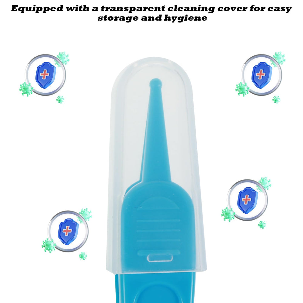 Larrel nose picker with round head in green for soothing nose care.