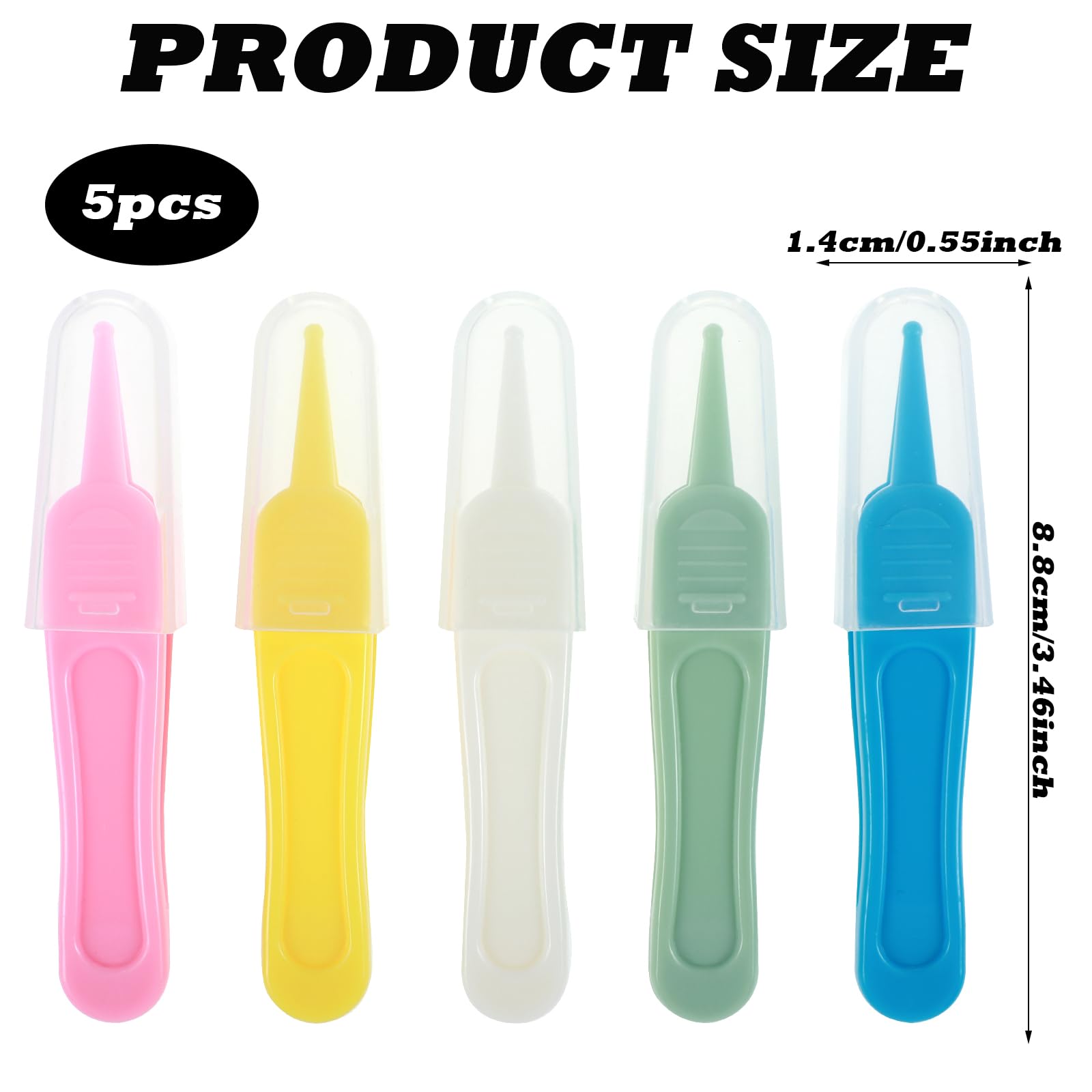 Larrel nose picker with round head in pink for soft, safe nasal care.