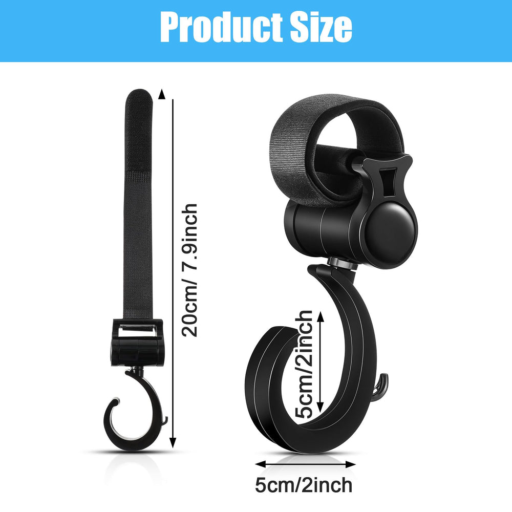 Larrel stroller hanger clip enabling quick, effortless access during outings.