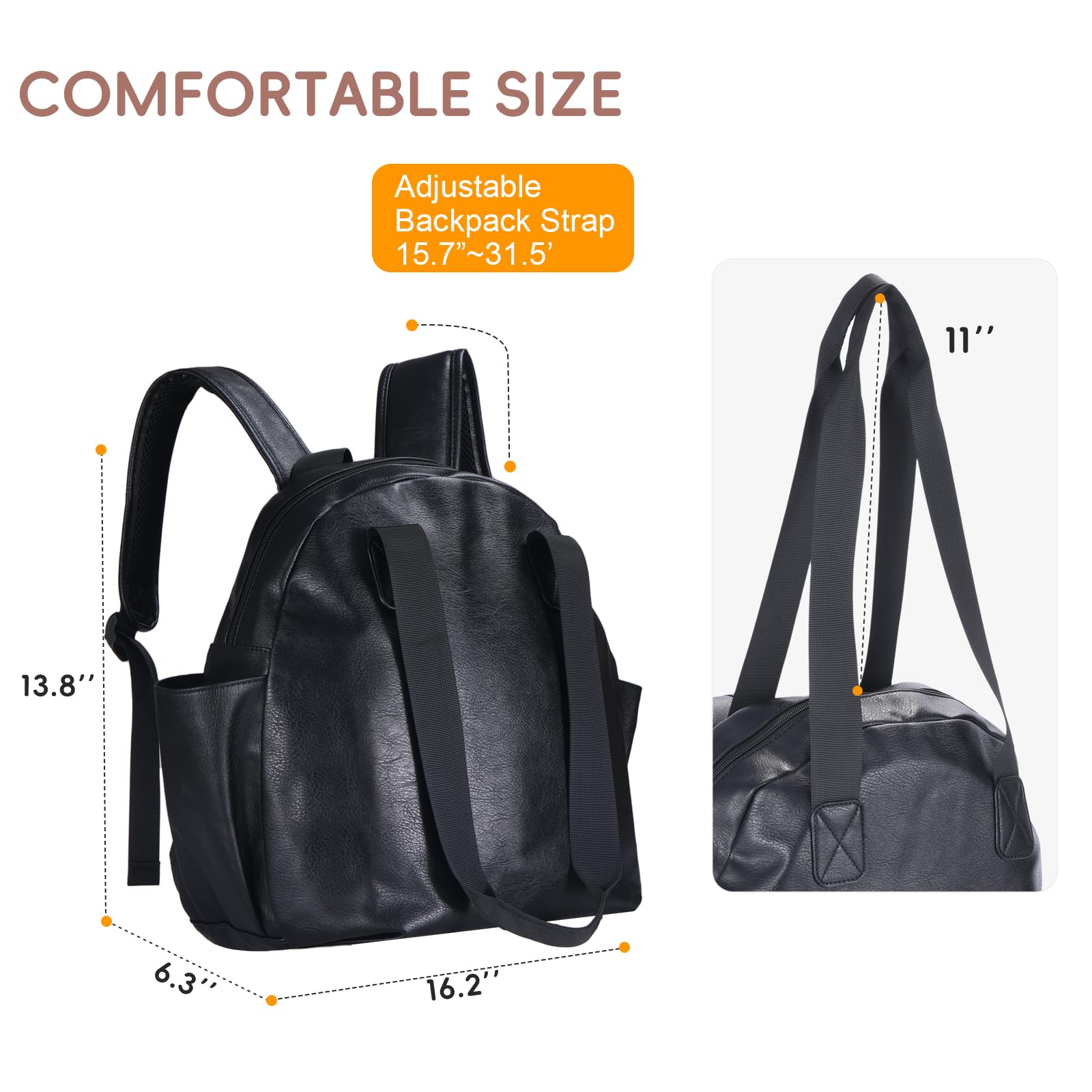 Lasaviin diaper bag backpack lightweight yet sturdy for daily outings and travel