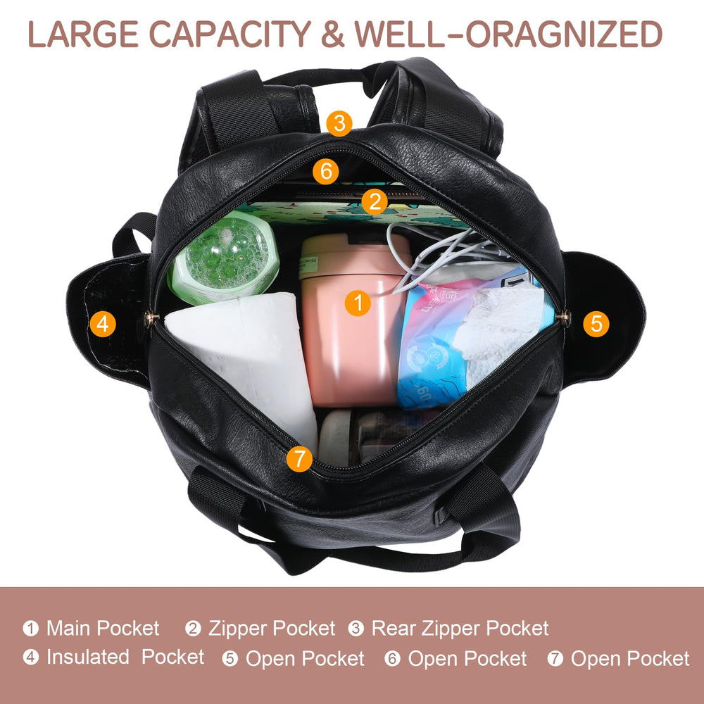 Lasaviin backpack multi-use design transitions from stroller to shoulder bag easily