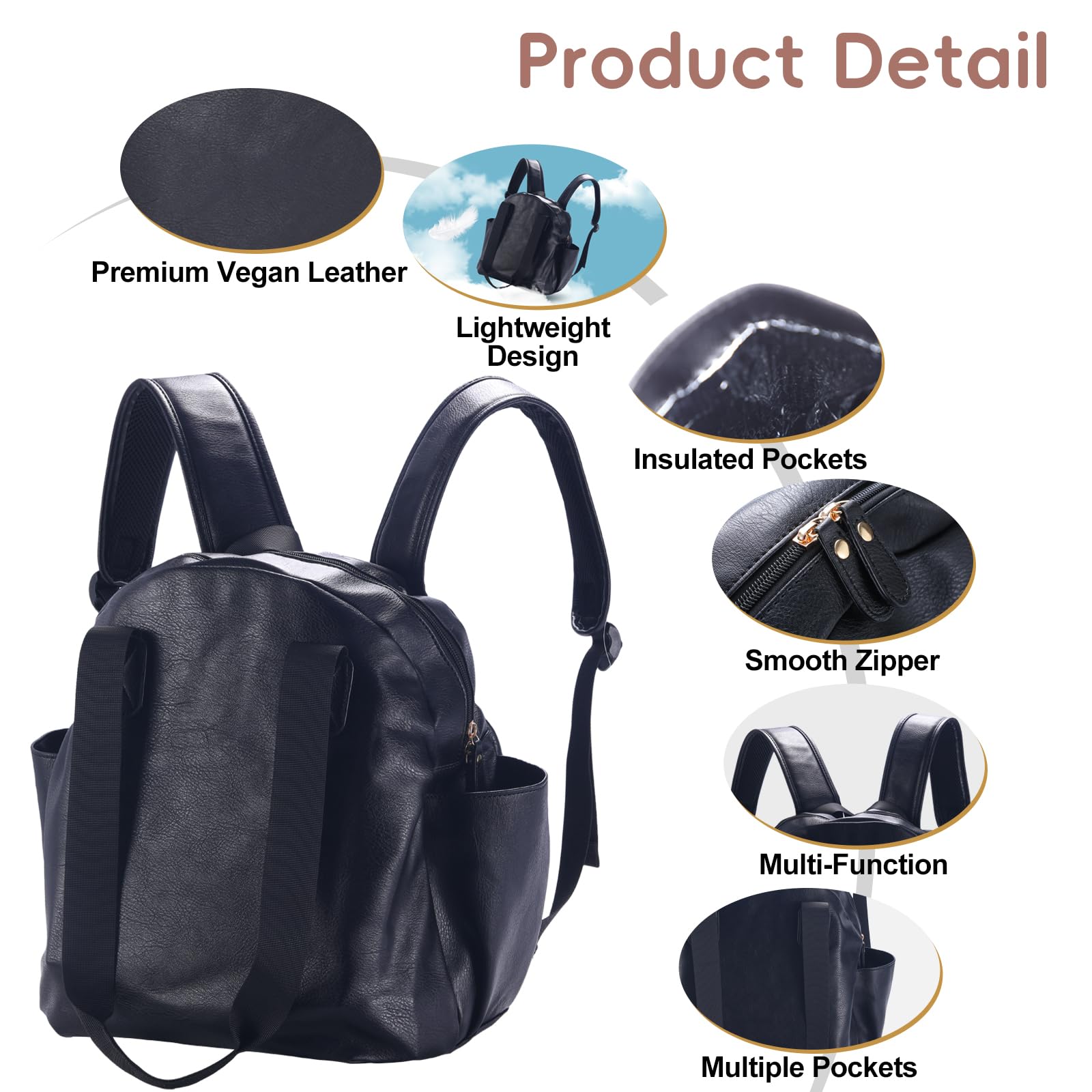 Lasaviin diaper bag is waterproof and easy to clean for unpredictable days