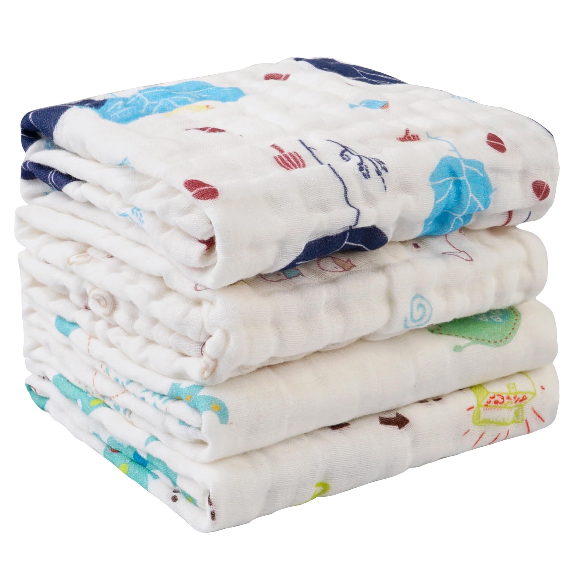lasoftan baby muslin burp cloths showcase a 6-layer absorbent design for spills