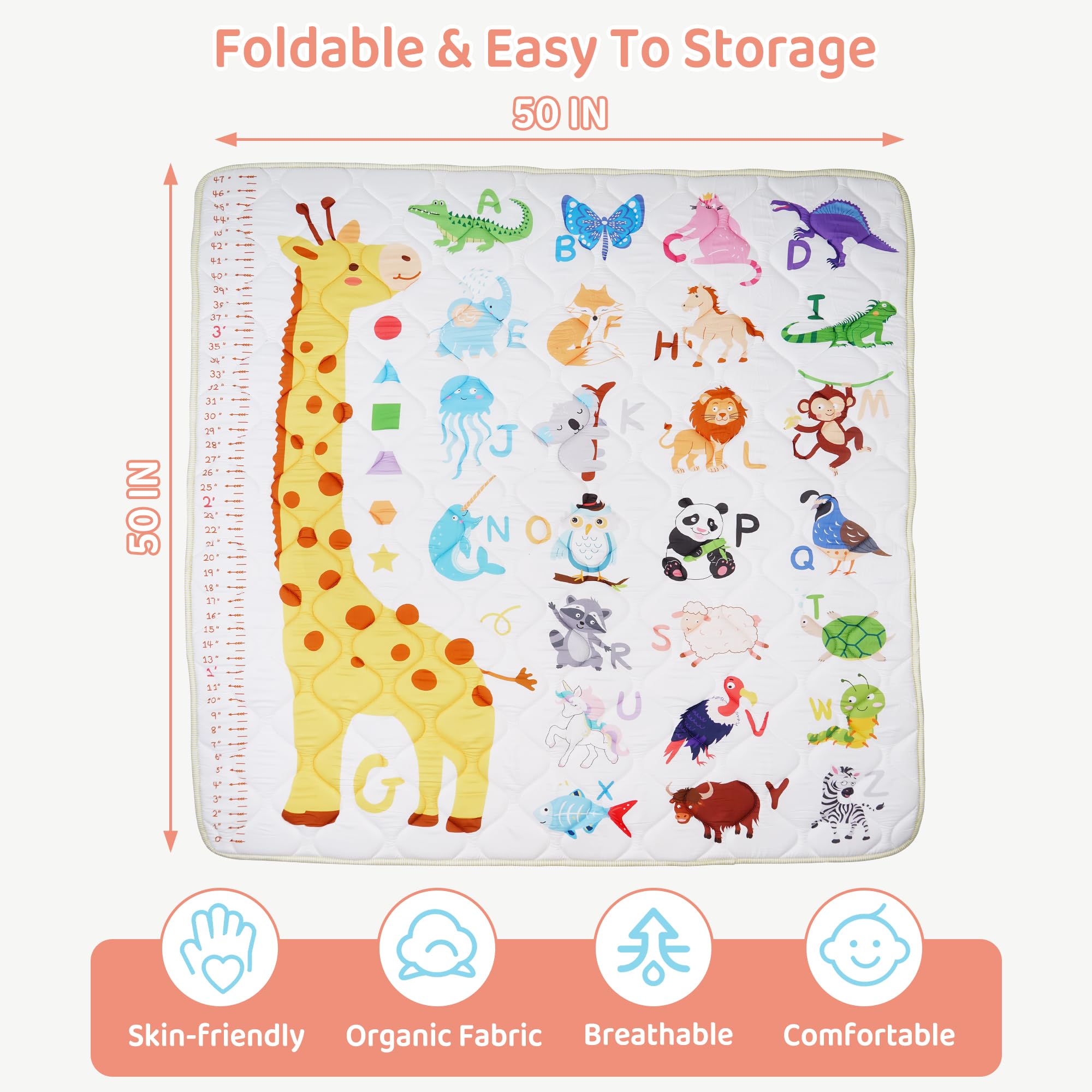Lasoftan baby play mat large surface supports shared play