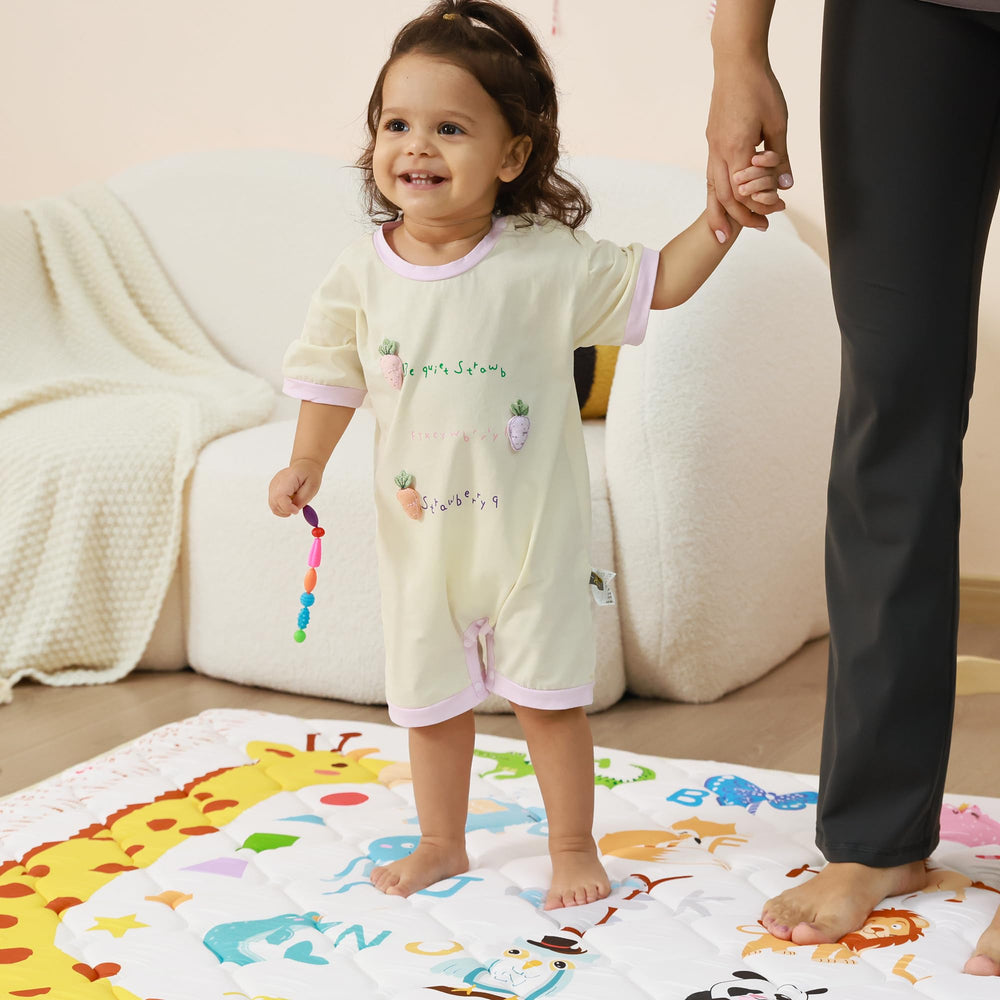 Lasoftan baby play mat washable surface for quick cleanup