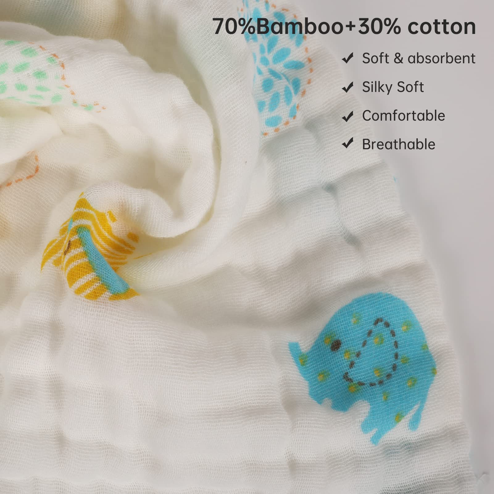lasoftan burp cloths sized 10x20 inches for full coverage