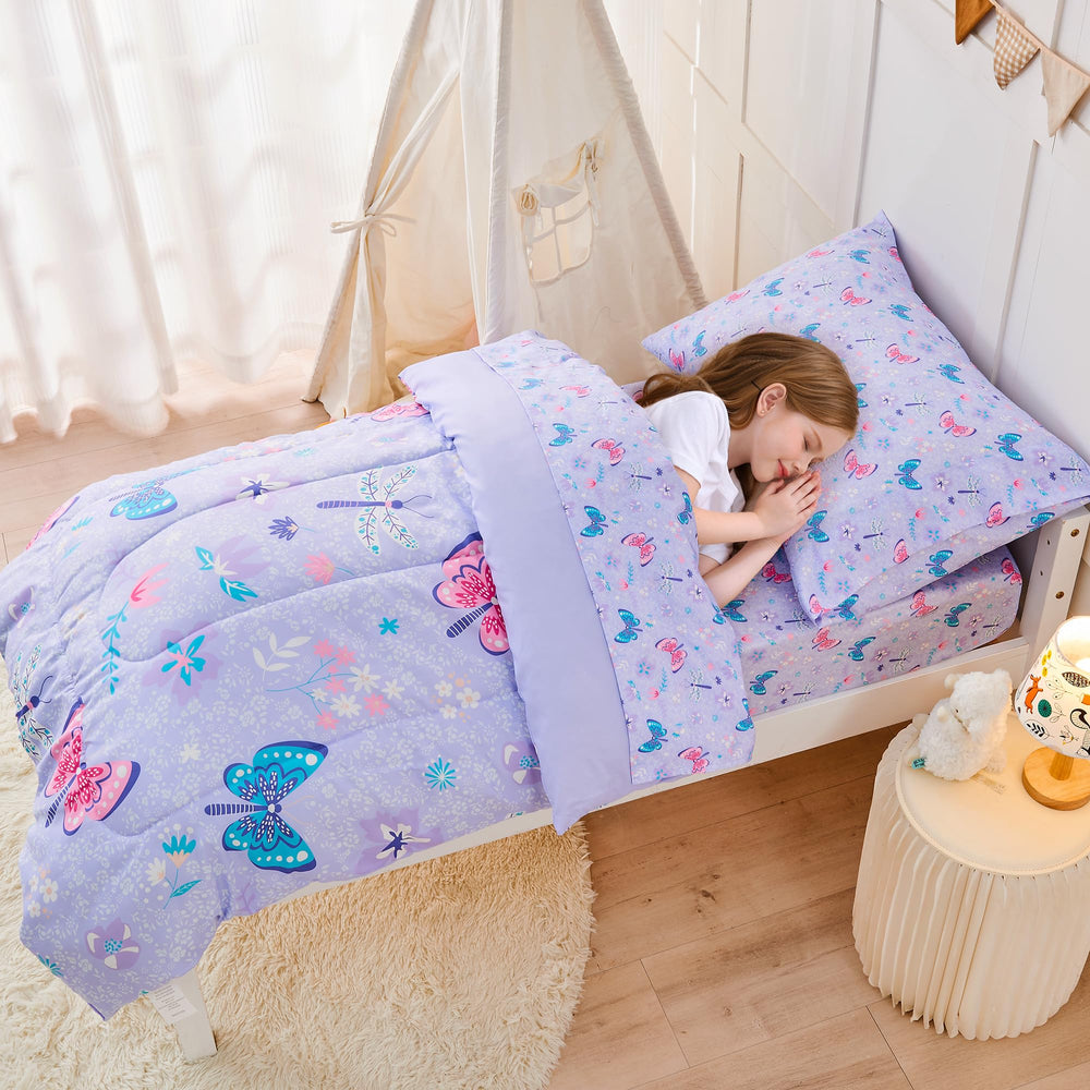 lasoftan Butterfly Toddler Bedding Pattern: playful design boosts room charm and bedtime smiles.