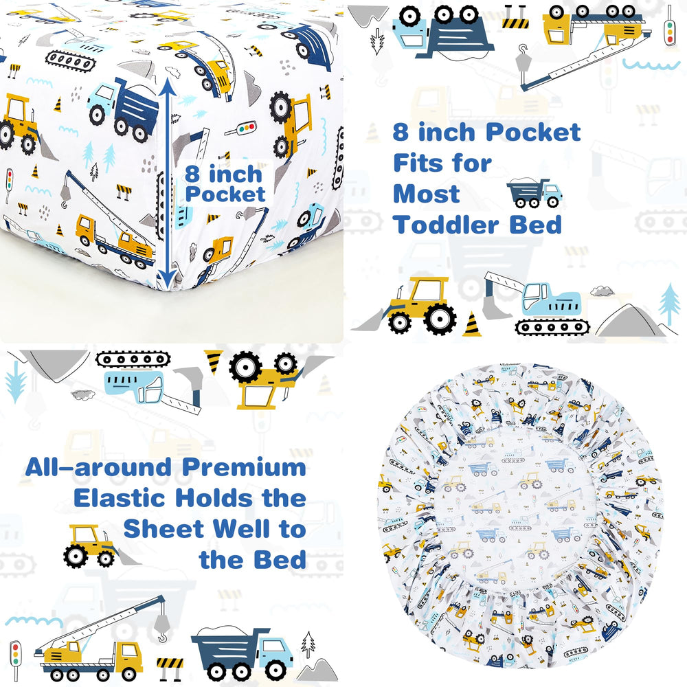Lasoftan Cars bedding packaging image highlights all-in-one 4-piece set for quick bedroom setup.