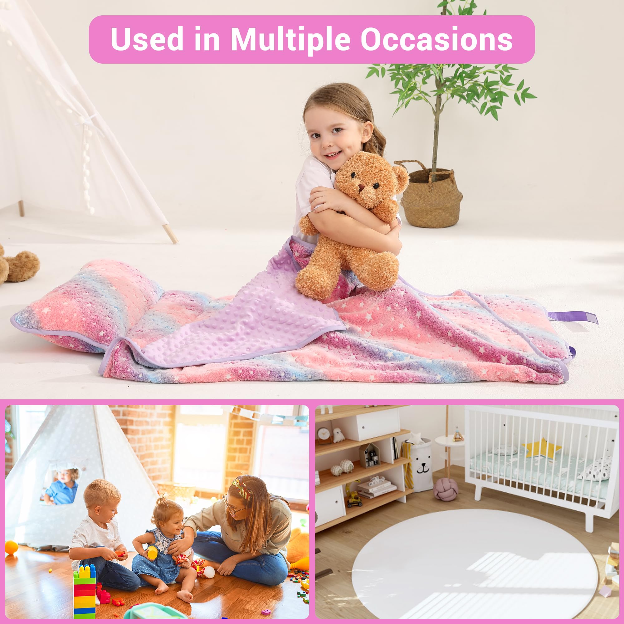 lasoftan glowing-star nap mat washable and fade-resistant fabric