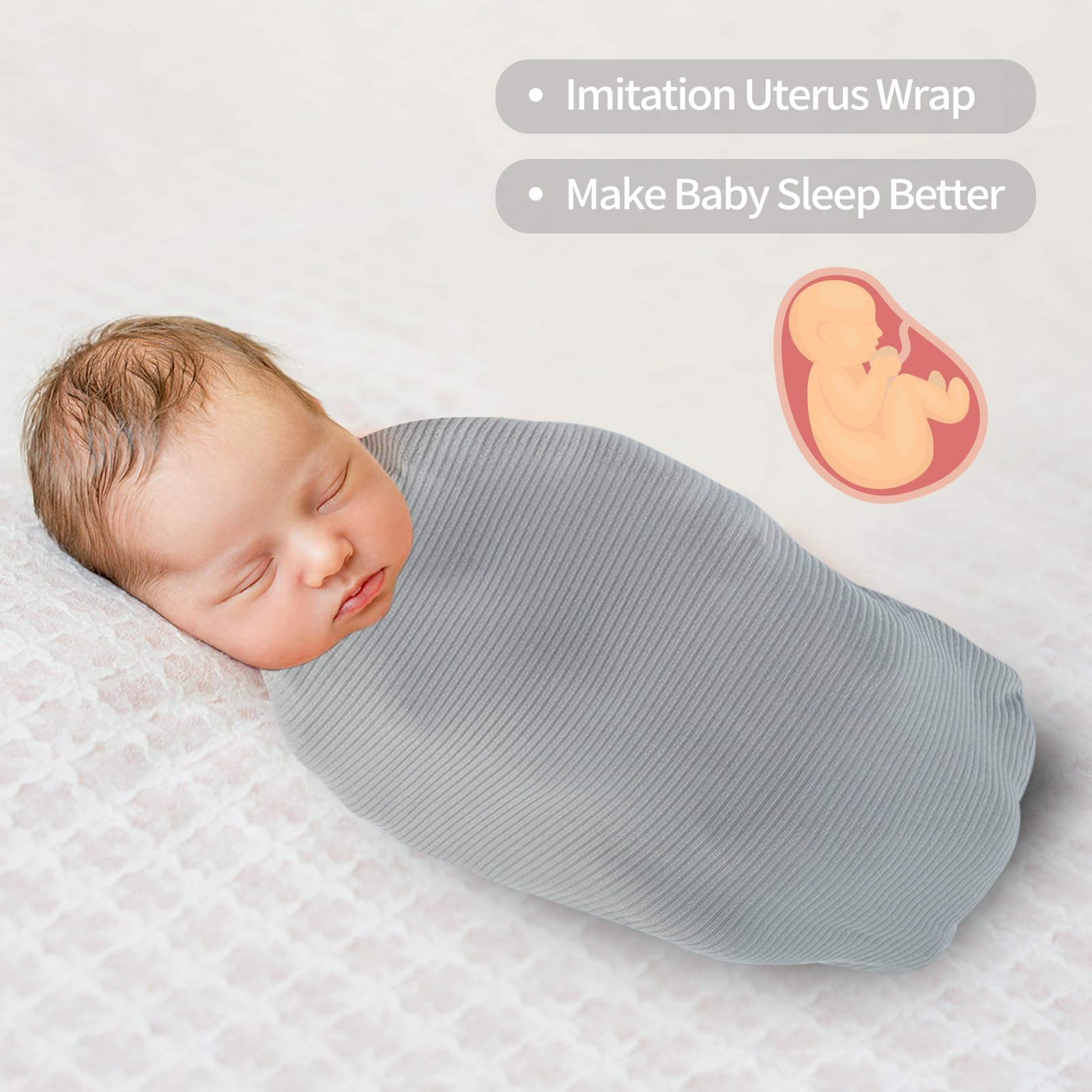 lasoftan jersey swaddle fabric close-up highlights milk silk texture and breathable comfort
