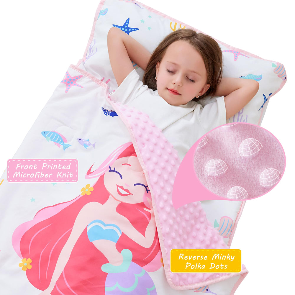 Lasoftan Mermaid nap mat pillow close-up for cozy rest