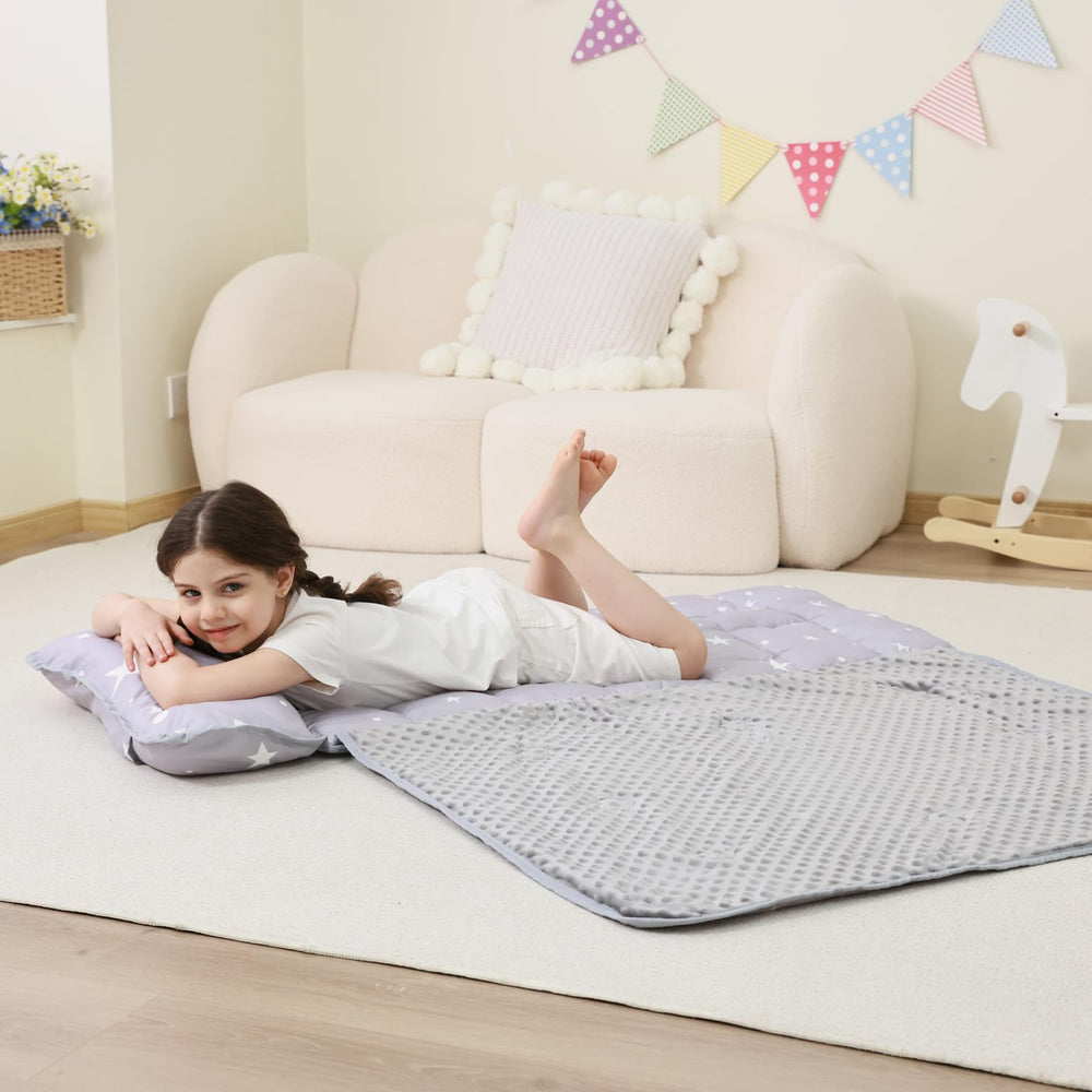Lasoftan nap mat care guide indicating machine washability.