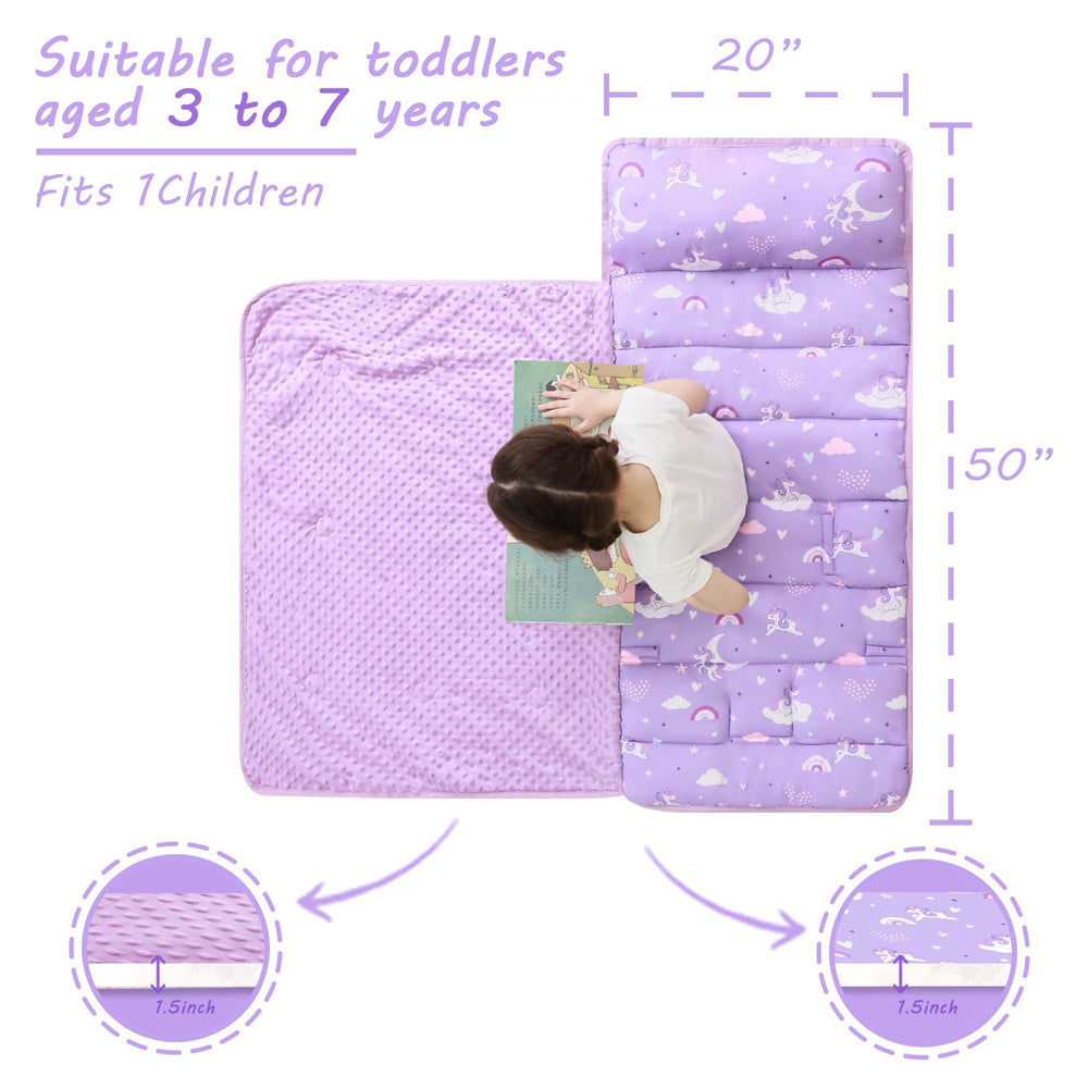 lasoftan nap mat fleece-blanket-closeup reveals soft warm fleece lining for chilly nap times
