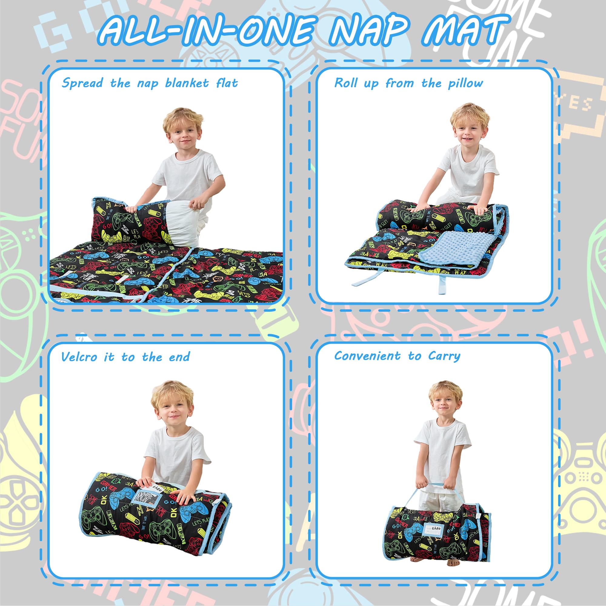 Lasoftan nap mat colorful pattern suitable for daycare