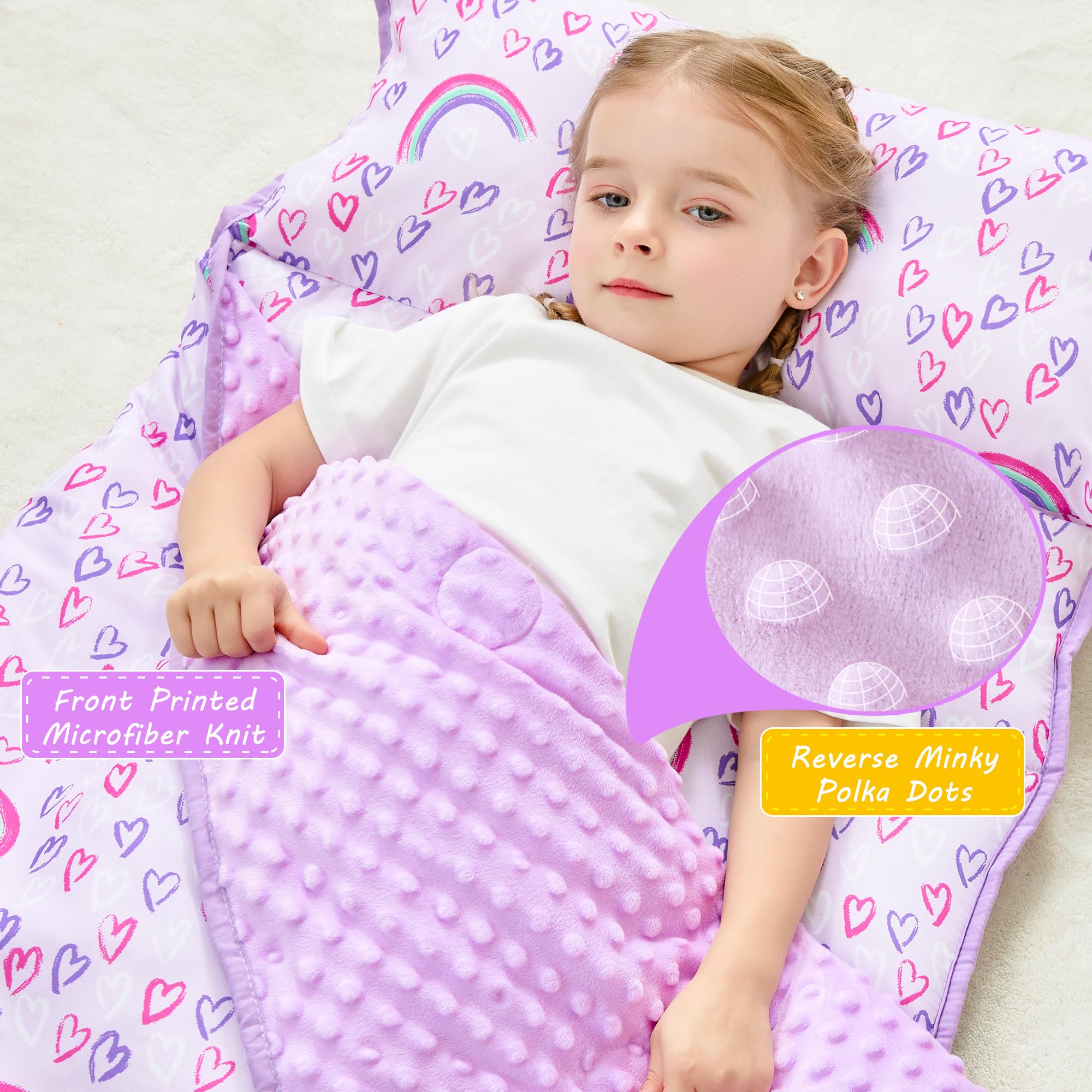 Lasoftan nap mat pillow included highlights cozy rest for kids