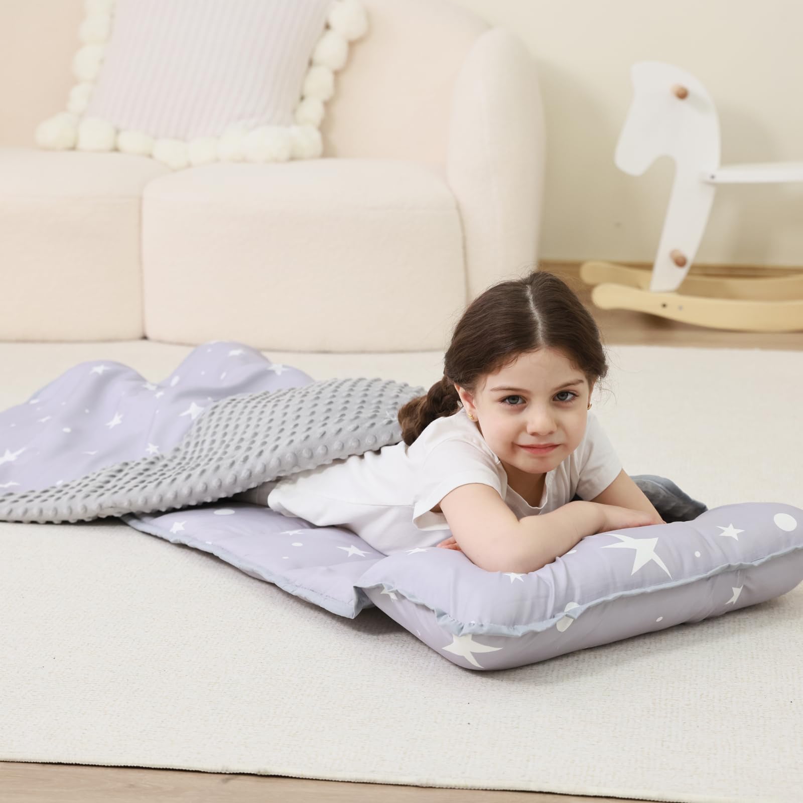 Lasoftan nap mat pillow insert showcased with sturdy construction.