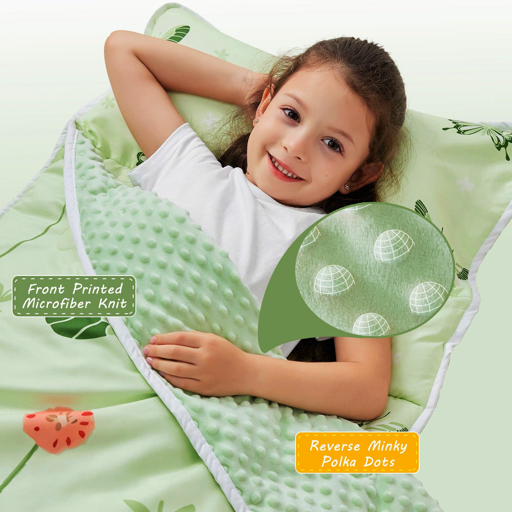 Lasoftan nap mat pillow insert close-up highlights added comfort for naps