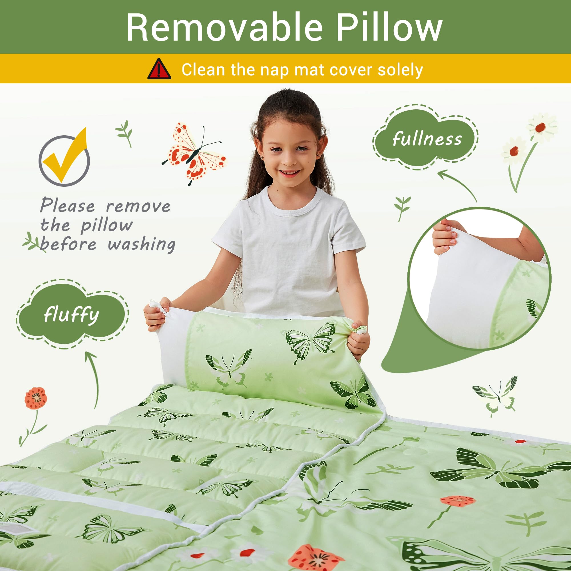 Lasoftan nap mat travel roll-up image illustrates on-the-go nap convenience