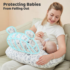 lasoftan nursing pillow secure-fit waist strap keeps the pillow in place during feeds.